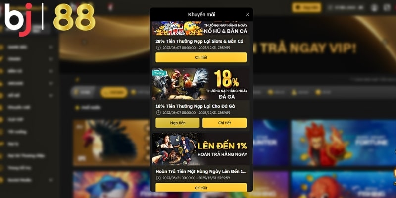 Các chương trình khuyến mãi hỗ trợ người chơi được đưa ra thường xuyên