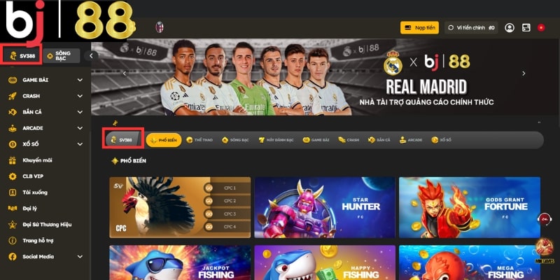 Cược thủ tìm và chọn vào sản phẩm đá gà trên trang chủ